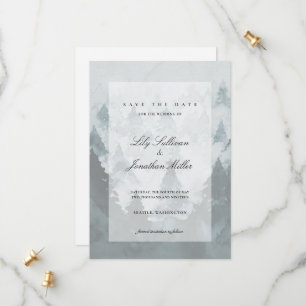 Save The Date Foggy Mountains Shep Overlay Ethereal Lux Mariage