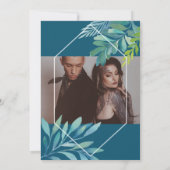 Save The Date Foliage Aquarelle Tropicale Enregistrer La Date (Dos)