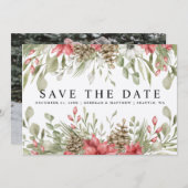 Save The Date Foliage Mariage de Noël | Photo Enregistrer La Dat (Devant / Derrière)