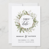 Save The Date Foliage Mariage de Noël | Photo Enregistrer La Dat (Devant)