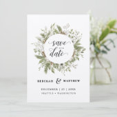 Save The Date Foliage Mariage de Noël | Photo Enregistrer La Dat (Debout devant)