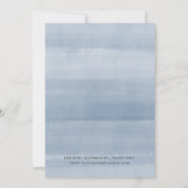 Save The Date Foliage naturel | Aquarelle bleue Botanique (Dos)