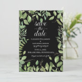 Save The Date Foliage simple, Enregistrer le Mariage de date (Debout devant)