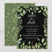 Save The Date Foliage simple, Enregistrer le Mariage de date (Devant / Derrière)