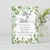 Save The Date Foliage simple, Enregistrer le Mariage de date (Debout devant)