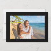 Save The Date Foliage tropical sauvage Photo Mariage noir (Dos)