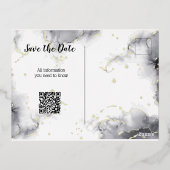 Save the Date Folie Uitnodiging Postcard (Achterkant)