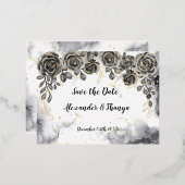 Save the Date Folie Uitnodiging Postcard (Voorkant / Achterkant)