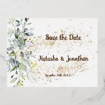 Save the Date Folie Uitnodiging Postkaart