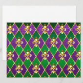 Save The Date Fond de bijoux Mardi Gras (Devant / Derrière)