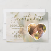Save The Date Fond de fleur de rose blanche romantique rêveuse (Devant)