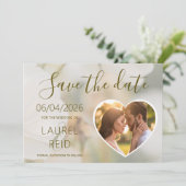 Save The Date Fond de fleur de rose blanche romantique rêveuse (Debout devant)
