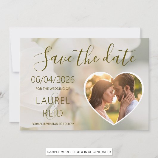 Save The Date Fond de fleur de rose blanche romantique rêveuse