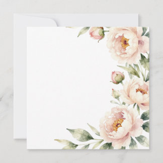 Save The Date Fond floral élégant de pivoine rose à l'aquarelle