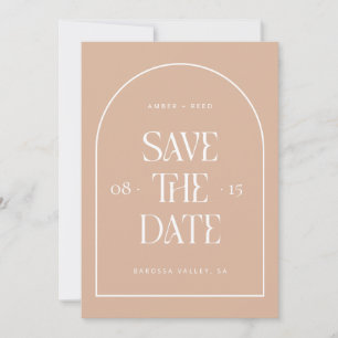 Save The Date Fonte moderne minimaliste en arc rose