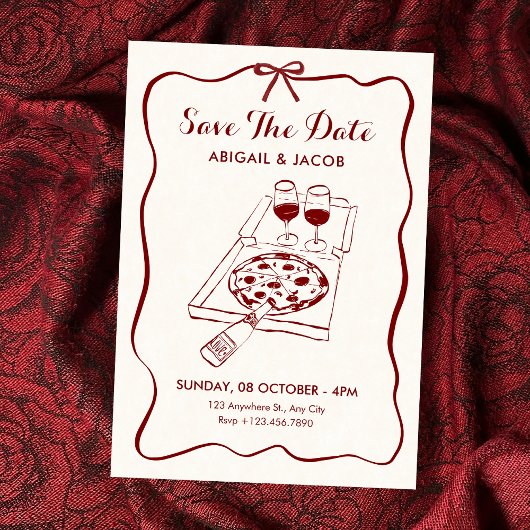 Save The Date Food and beverage wedding