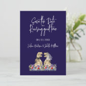 Save the Date for a Roaring Good Dinosaur Wedding (Debout devant)