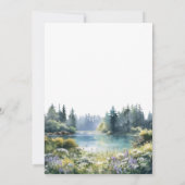 Save The Date Forest Lakeside Wildflowers Floral Wedding (Dos)