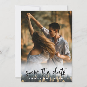 Save The Date Forêt automnale rustique de pins de montagne avec 