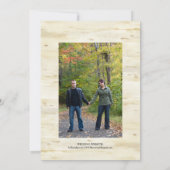 Save The Date Forêt Bois Feuille de bois Photo BOHO Save the Dat (Dos)