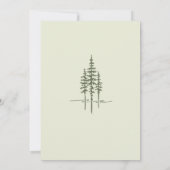 Save The Date Forêt d'arbres moderne Mariage rustique Enregistre (Dos)