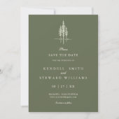 Save The Date Forêt d'arbres moderne Mariage rustique Enregistre (Devant)