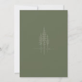 Save The Date Forêt d'arbres moderne Mariage rustique Enregistre (Dos)