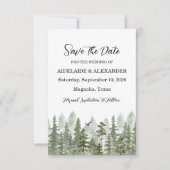 Save The Date Forêt de bois Photo Mariage Green (Devant)