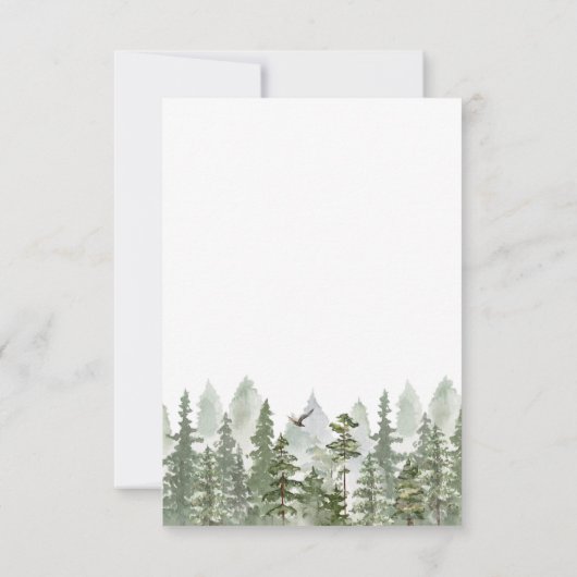 Save The Date Forêt de bois Photo Mariage Green (Dos)