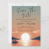 Save The Date Forêt de montagne au bord du lac pour mariage exté (Devant)