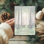 Save The Date Forêt d'hiver | Rustic Lights Photo Enregistrer la<br><div class="desc">Forêt d'hiver | Rustic String Lights Photo Enregistrer la date - Envoyez vos annonces spéciales à votre famille et à vos amis avec notre forêt d'hiver Enregistrer la date Annonce. Save the Date présente une forêt rêveuse avec des lumières à cordes brillantes suspendues au-dessus, et la lumière du soleil tournoyant...</div>