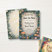 Save The Date Forêt enchantée Bois Floral Fairytale Mariage