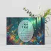 Save The Date Forêt enchantée de bijoux radiants Mariage (Debout devant)
