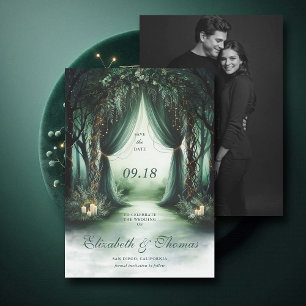 Save The Date Forêt Enchantée Humeur Sombre Photographie de Mari