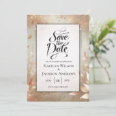Save The Date Forêt Enchantée Mariage Rosewood Doré (Debout devant)