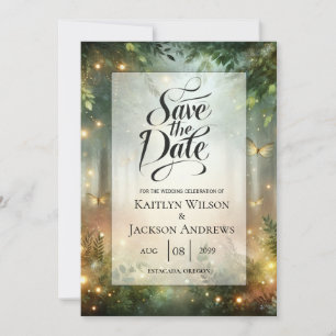 Save The Date Forêt Mystique Prairie Magique