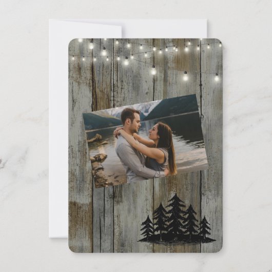 Save The Date Forêt Noire rustique (Dos)