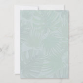 Save The Date Forêt tropicale verte Parrots Plumeria Mariage (Dos)