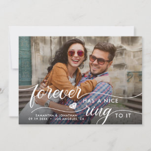 Save The Date Forever A Une Belle Bague À Elle Mariage De Typogr