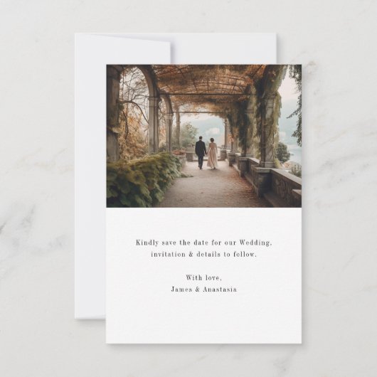 Save The Date Forever unique Elegant 2 Mariage photo (Dos)