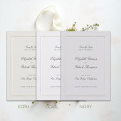 Save The Date Formal Modern Classic Elevated Frame Ecru Wedding