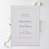 Save The Date Formal Modern Classic Elevated Frame Ivory Wedding