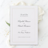 Save The Date Formal Modern Classic Elevated Frame Pearl Wedding