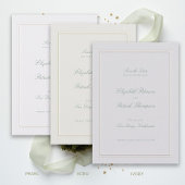 Save The Date Formal Modern Classic Elevated Sage Ecru Wedding