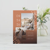 Save The Date Formes Abstraites Marbre en terre cuite Retour & 2 (Debout devant)