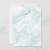 Save The Date Formes Abstraites Marbre vert Turquoise Retour & 2 (Dos)