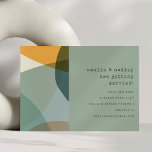 Save The Date Formes Abstraites modernes Sage Turquoise Mariage<br><div class="desc">Formes Abstraites modernes Sage Turquoise Mariage unique Enregistrer la date</div>