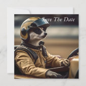 Save The Date Formule amusante : Pilote de course professionnel  (Devant)