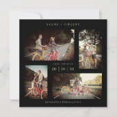 Save The Date Four Photos Minimalist Modern Collage Wedding (Devant)