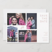 Save The Date Four Photos Modern Minimalist Collage Wedding (Devant)